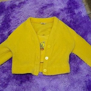 Looney toons tweetie bird top and jacket matching set